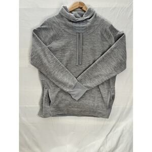 Old Navy Active Pullover Womens XXL Gray Cowl Neck Thumbholes Fleece Athletic